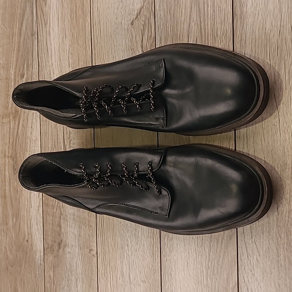 COLE HAAN Grand Boot Black Leather Sz 11.5 M Mens Ankle‎ Lace Up Chukka Boots - Picture 2 of 10